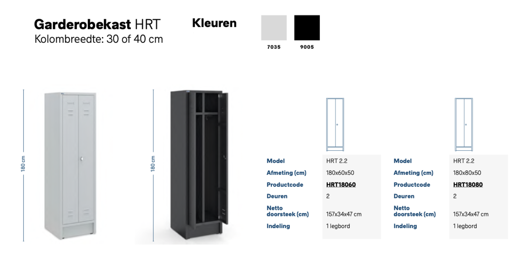 HRT Metalen Kledingkast