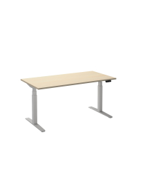 Zit sta bureau Adjust2PLUS Quick Assembly, 2 MOTOREN-140x80cm-Wit (RAL9016)-Ahorn