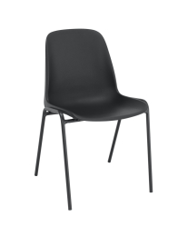 Nina, kantinestoel, zwart