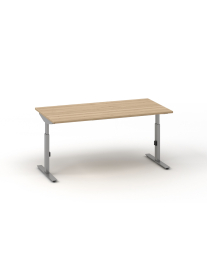 Click-t bureau, onderstel lichtgrijs, werkblad 180x80cm