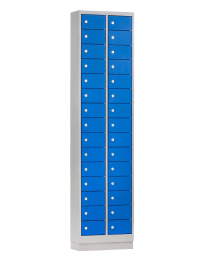Mini Locker, kleur blauw, 30 deurtjes