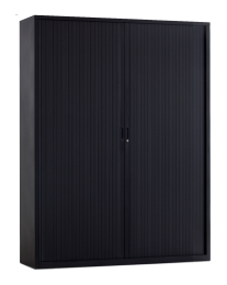 Demontabele roldeurkast JCHSD, hoog 195cm, breed 160cm, kleur zwart