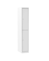 Lockerkast, WIT, 2 deurs, 180cm hoog