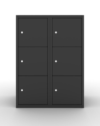 Dark Line Lockers, 2 kolommen 80cm breed, 6 deurtjes