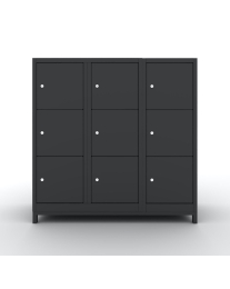 Dark Line Lockers, 3 kolommen, 9 deurtjes