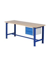 Werkbank200,breedte  200cm, framekleur blauw