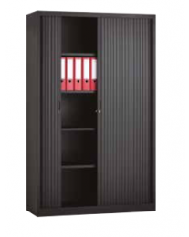 Voordelige Roldeurkast CHS195100, kleur zwart, hoogte 195cm