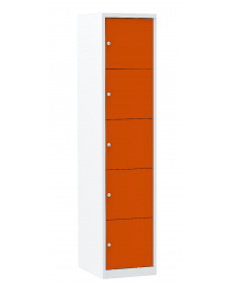 Multi color locker, multi-color deurtjes, 1 kolom, Rood