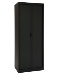 Voordelige Roldeurkast CHS19580, kleur zwart, hoogte 195cm