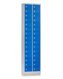 Mini Locker, kleur blauw, 30 deurtjes