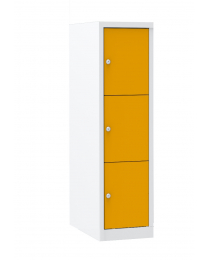 Multi color locker , halfhoog 111.7 cm, gele deurtjes