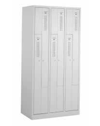 Z-garderobekast, 118,5cm breed, deur en ombouw grijs
