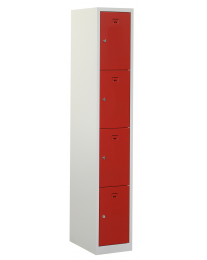 Premium locker, 4 deurs, rood