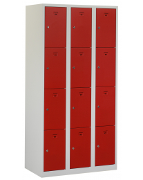 Premium locker, 4 koloms, rood