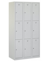 Premium locker, 3 koloms, grijs