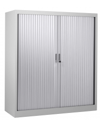 Roldeurkast CHS135120, kleur lichtgrijs, 3 legborden