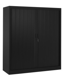 Roldeurkast CHS135120, kleur zwart, 3 legborden
