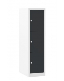 Multi color locker , halfhoog 111.7 cm, zwarte deurtjes