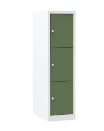 Multi color locker , halfhoog 111.7 cm, groene deurtjes