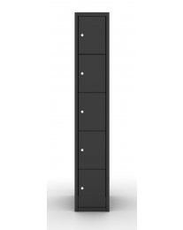 Dark Line Lockers, 1 kolom, 5 deurtjes, 30 of 40cm