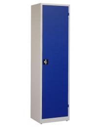 Zwaarlastenkast DMCH Hoogte 195cm, breedte 53cm, diepte 45 cm
Kleur ombouw grijs , kleur deur blauw