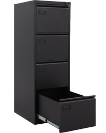 Dossier ladekast DMK130, 4 lades, kleur zwart