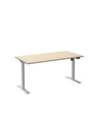 Zit sta bureau Adjust1PLUS Elektrisch, 1 motor-Ahorn-Wit (RAL 9010)-120x60cm