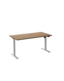 Zit sta bureau Adjust1PLUS Elektrisch, 1 motor-Rustiek Eiken-Wit (RAL 9010)-120x60cm