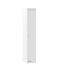 Garderobe locker WIT, 1 deur, hang leg indeling